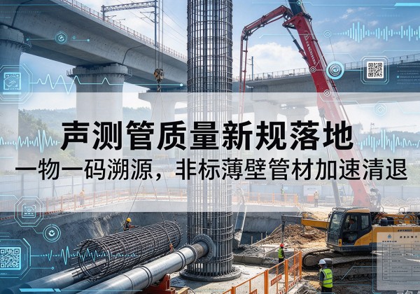 高淳声测管质量新规落地，一物一码溯源，非标薄壁管材加速清退
