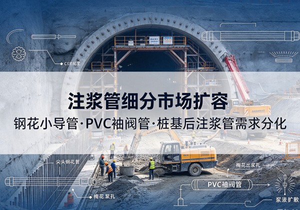 高淳注浆管细分市场扩容，隧道钢花小导管、PVC 袖阀管、桩基后注浆管需求分化